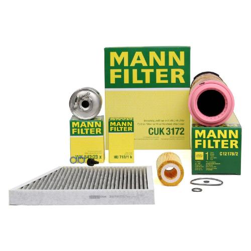 MANN-FILTER Filter, Innenraumluft CUK 3172 + Ölfilter HU 718/1 k + Kraftstofffilter WK 842/23 x + Luftfilter C 12 178/2 Bild MANN-FILTER Filter, Innenraumluft CUK 3172 + Ölfilter HU 718/1 k + Kraftstofffilter WK 842/23 x + Luftfilter C 12 178/2