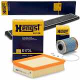 HENGST FILTER Ölfilter E82H D24 + Filter, Innenraumluft E977LC + Luftfilter E173L