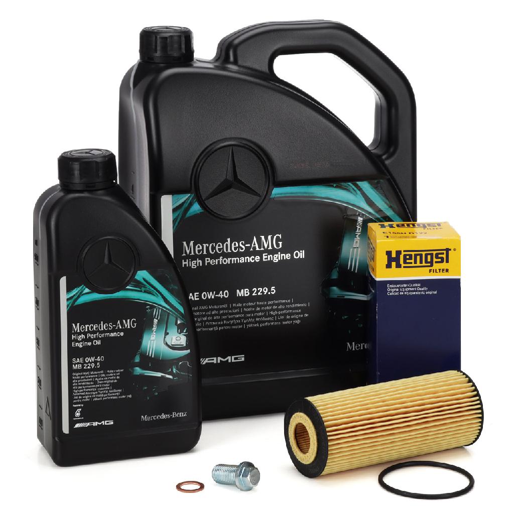 6L ORIGINAL AMG 0W40 Motoröl + HENGST Ölfilter für MERCEDES 45AMG 2781800009