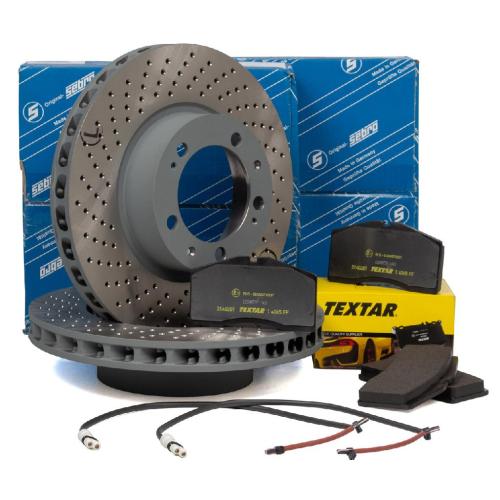 SEBRO Bremsscheiben + TEXTAR Beläge + Wako PORSCHE 964 3.6 Turbo 360 PS vorne Bild SEBRO Bremsscheiben + TEXTAR Beläge + Wako PORSCHE 964 3.6 Turbo 360 PS vorne