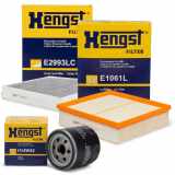 HENGST FILTER Filter, Innenraumluft E2993LC + Luftfilter E1061L + Ölfilter H14W42