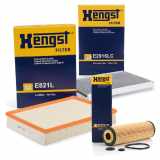 HENGST FILTER Luftfilter E821L + Filter, Innenraumluft E2916LC + Ölfilter E38H D106