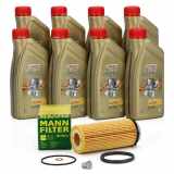 8 Liter CASTROL Edge Motoröl ÖL 5W30 M BMW Longlife-04 + MANN Ölfilter HU720/3x