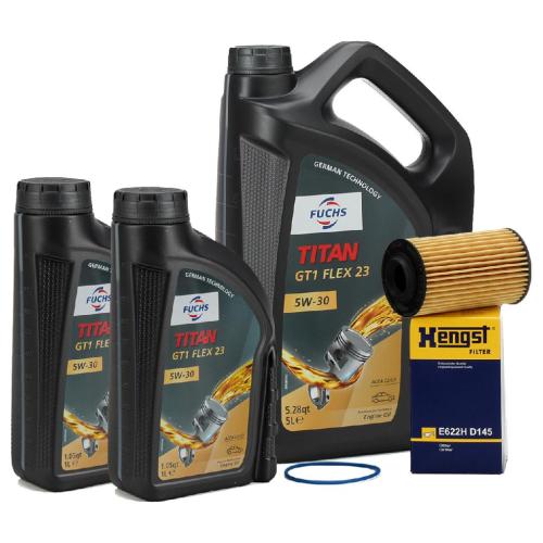 7L FUCHS Motoröl 5W30 + HENGST Ölfilter OPEL Insignia A Signum Vectra C 2.8 V6 Turbo OPC Bild 7L FUCHS Motoröl 5W30 + HENGST Ölfilter OPEL Insignia A Signum Vectra C 2.8 V6 Turbo OPC