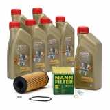 7 Liter CASTROL Edge Motoröl ÖL 5W30 M BMW Longlife-04 + MANN Ölfilter HU721/5x