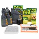 MANN Filterset 4-tlg + ORIGINAL 5W30 MB 229.51 Motoröl MERCEDES W203 C320CDI OM642.910