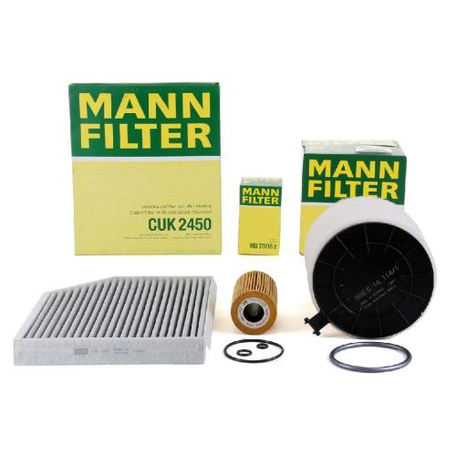 MANN Filterset 3-tlg AUDI A4 (8K B8) A5 (8T 8F) Q5 (8RB) 3.0 / SQ5 TDI 204-340 PS Bild MANN Filterset 3-tlg AUDI A4 (8K B8) A5 (8T 8F) Q5 (8RB) 3.0 / SQ5 TDI 204-340 PS