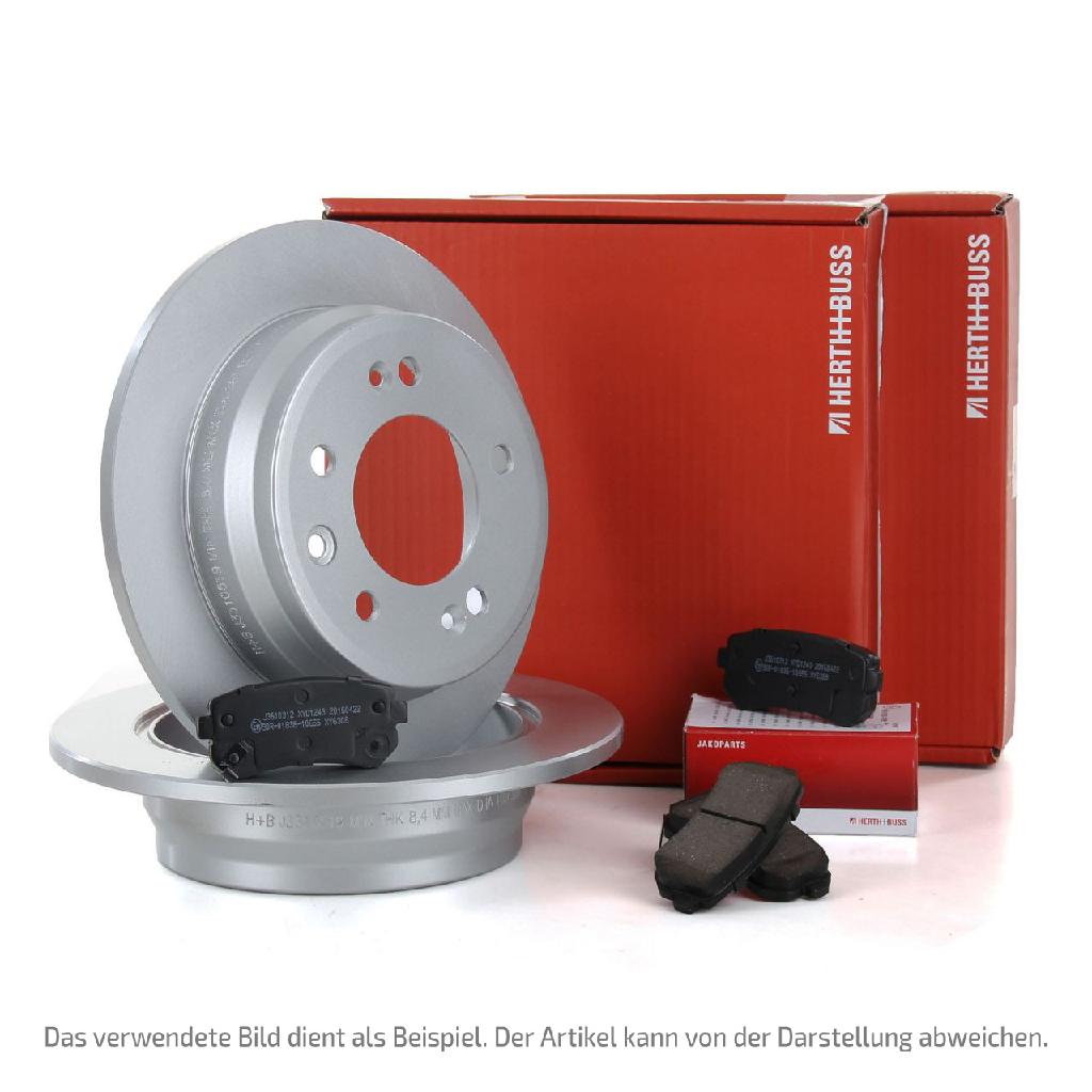 HERTH+BUSS JAKOPARTS Bremsscheibe J3312082 + Bremsbelagsatz, Scheibenbremse J3612047