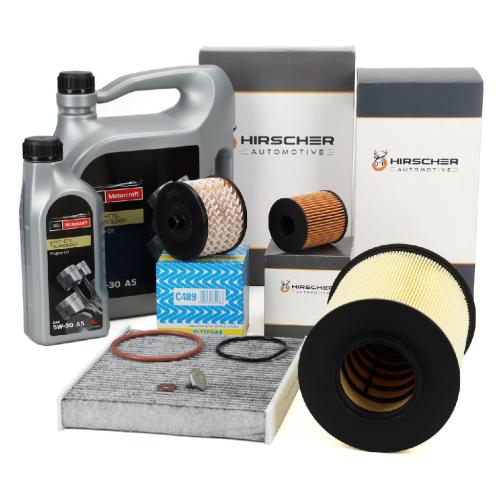 HIRSCHER Filterset 4-tlg + 6L ORIGINAL 5W30 Motoröl FORD Kuga 1 MK1 2.0 TDCi 136 PS Bild HIRSCHER Filterset 4-tlg + 6L ORIGINAL 5W30 Motoröl FORD Kuga 1 MK1 2.0 TDCi 136 PS