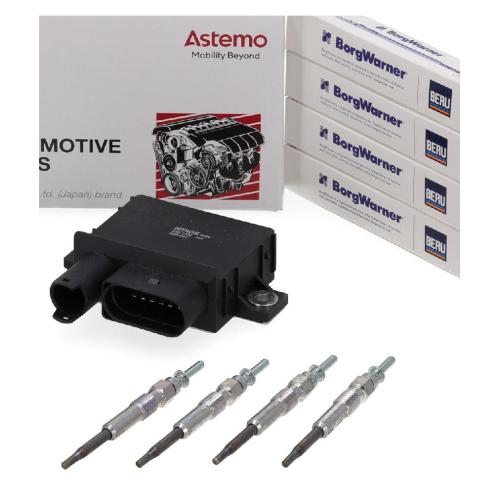 HITACHI Steuergerät Glühzeit + 4x BERU Glühkerze BMW E87 E46 E90 E91 E60 E61 X3 E83 M47 Bild HITACHI Steuergerät Glühzeit + 4x BERU Glühkerze BMW E87 E46 E90 E91 E60 E61 X3 E83 M47