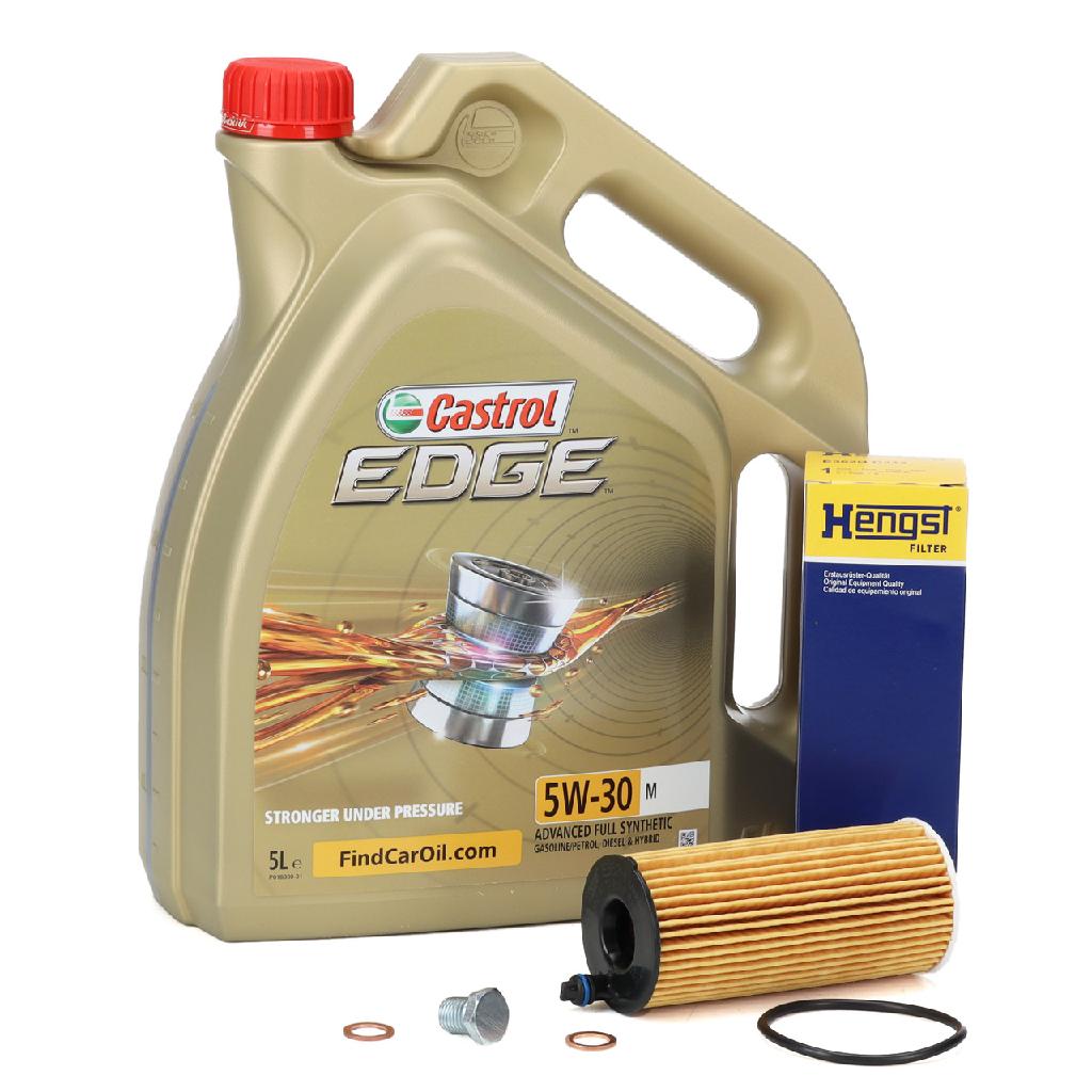 5L CASTROL EDGE 5W-30 M LL-04 Motoröl + HENGST Ölfilter BMW F20/21 F22/23 F30 F32 B37 B38