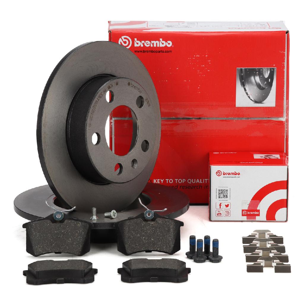 BREMBO Bremsbelagsatz, Scheibenbremse P 85 020 + Bremsscheibe 08.7165.11