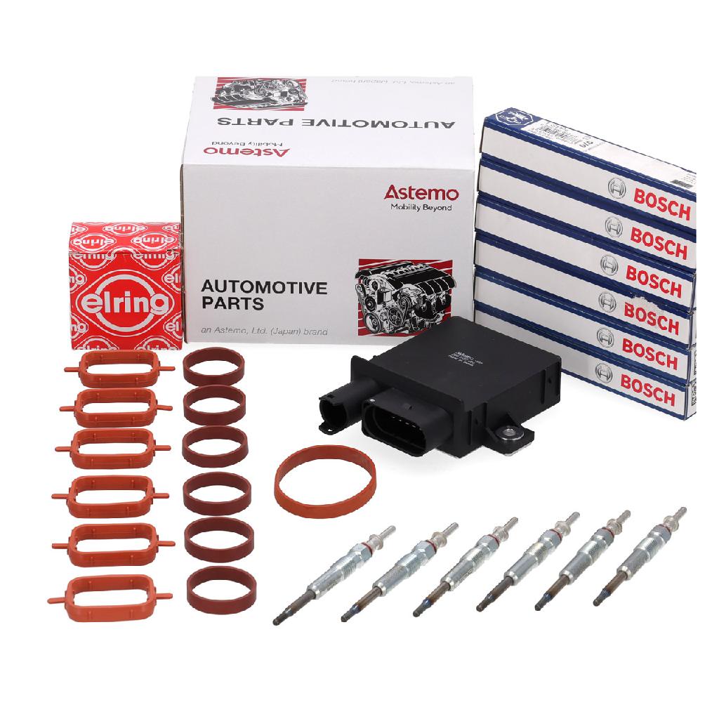 ELRING Dichtungssatz, Ansaugkrümmer 228.690 ASTEMO-HITACHI Relais, Glühanlage 2502197 BOSCH Glühkerze 0 250 402 002