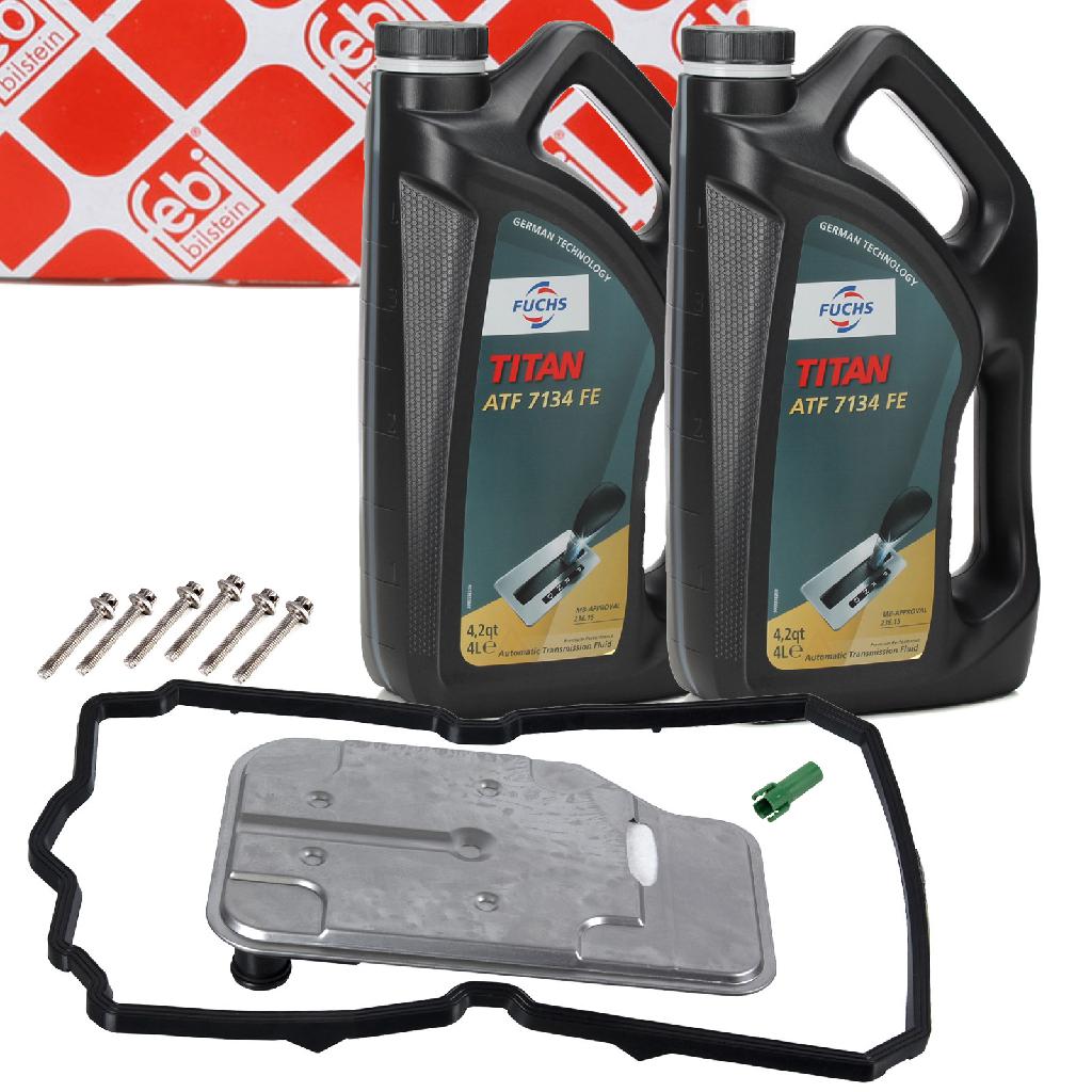 FEBI Getriebefilter + Dichtung + 8L FUCHS Getriebeöl MERCEDES 722.9 7G-TRONIC
