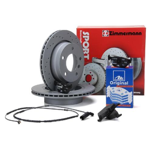 Zimmermann SPORT Bremsscheiben + ATE Beläge + Wako BMW 3er E46 316-323i 318d 320d hinten Bild Zimmermann SPORT Bremsscheiben + ATE Beläge + Wako BMW 3er E46 316-323i 318d 320d hinten