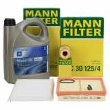 MANN Filterset + 5L ORIGINAL 5W30 dexos1 Gen2 Motor OPEL Corsa C Tigra B 1.0-1.4 ab Motor