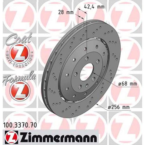 ZIMMERMANN Bremsscheibe 100.3370.70 + Bremsbelagsatz, Scheibenbremse 23882.175.1 Bild ZIMMERMANN Bremsscheibe 100.3370.70 + Bremsbelagsatz, Scheibenbremse 23882.175.1