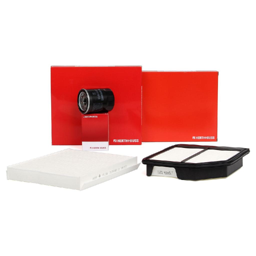 HERTH+BUSS JAKOPARTS Luftfilter J1324054 + Filter, Innenraumluft J1344012 + Ölfilter J1314013
