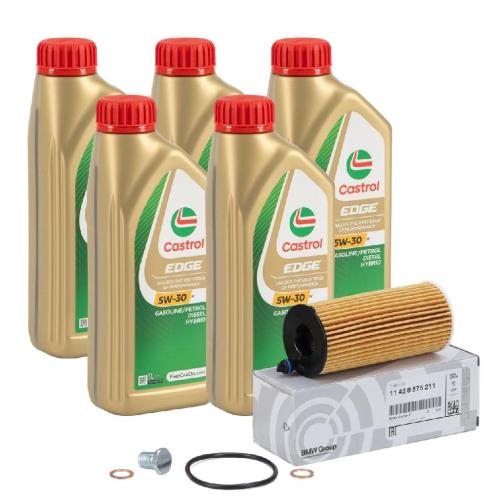 5L CASTROL EDGE 5W-30 M LL-04 Motoröl + ORIGINAL Ölfilter BMW F20/21 F22/23 F30/31 B37 B38 Bild 5L CASTROL EDGE 5W-30 M LL-04 Motoröl + ORIGINAL Ölfilter BMW F20/21 F22/23 F30/31 B37 B38