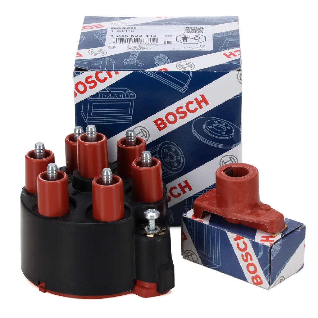 BOSCH Zündverteilerkappe 1 235 522 413 + Zündverteilerläufer 1 234 332 200