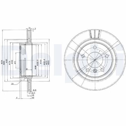 DELPHI Bremsscheiben + Bremsbeläge + Sensor BMW 3er E46 318-328i 320d hinten Bild DELPHI Bremsscheiben + Bremsbeläge + Sensor BMW 3er E46 318-328i 320d hinten