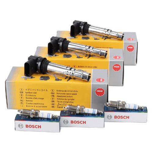 NGK Zündspule 48003 BOSCH Zündkerze 0 242 236 565 Bild NGK Zündspule 48003 BOSCH Zündkerze 0 242 236 565