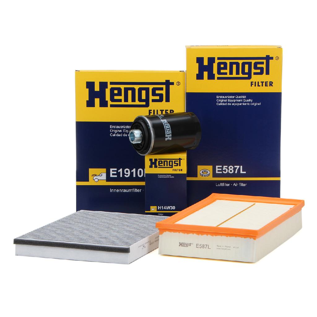 HENGST FILTER Filter, Innenraumluft E1910LC + Ölfilter H14W30 + Luftfilter E587L