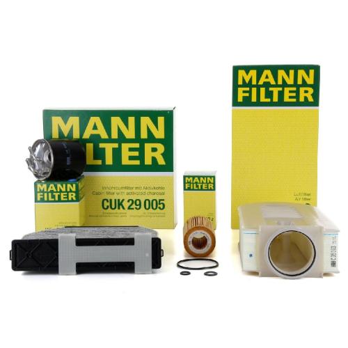 MANN Filterset 4-tlg MERCEDES W204 W212 A/C207 X204 200CDI 220CDI 250CDI OM651 Bild MANN Filterset 4-tlg MERCEDES W204 W212 A/C207 X204 200CDI 220CDI 250CDI OM651