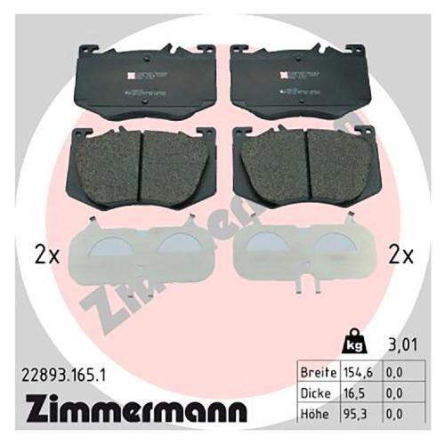 ZIMMERMANN Bremsbeläge + Sensor MERCEDES W177 V177 C118 A118 H247 X247 35/45AMG vorne Bild ZIMMERMANN Bremsbeläge + Sensor MERCEDES W177 V177 C118 A118 H247 X247 35/45AMG vorne