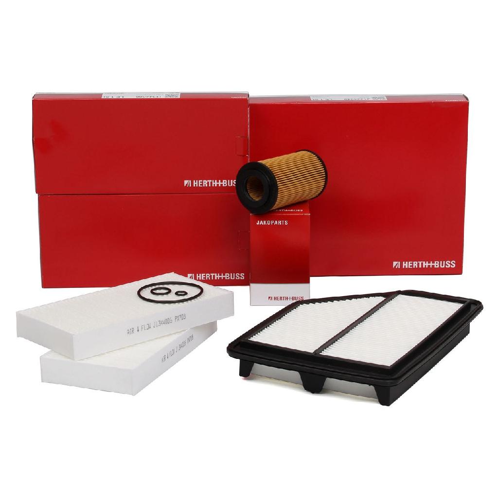 HERTH+BUSS JAKOPARTS Ölfilter J1314016 + Filter, Innenraumluft J1344006 + Luftfilter J1324049