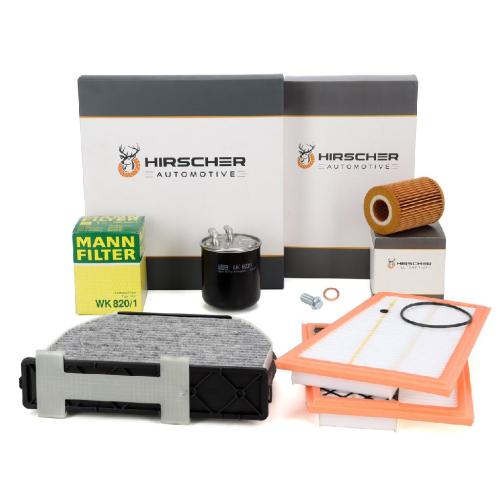 HIRSCHER Filterset 4-tlg MERCEDES C-Klasse W204 S204 C30/350CDI GLK X204 320/350CDI OM642 Bild HIRSCHER Filterset 4-tlg MERCEDES C-Klasse W204 S204 C30/350CDI GLK X204 320/350CDI OM642