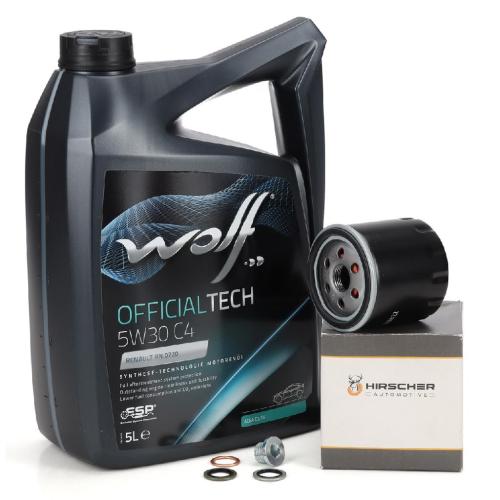 5L WOLF OFFICIALTECH 5W30 C4 + HIRSCHER Ölfilter DACIA NISSAN MERCEDES RENAULT 1.5 dCi Bild 5L WOLF OFFICIALTECH 5W30 C4 + HIRSCHER Ölfilter DACIA NISSAN MERCEDES RENAULT 1.5 dCi