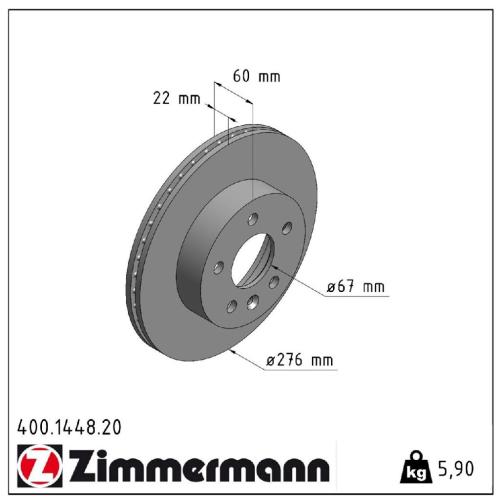 ZIMMERMANN Bremsscheiben + Beläge + Wako MERCEDES V-Klasse Vito 638 bis 09.1998 vorne Bild ZIMMERMANN Bremsscheiben + Beläge + Wako MERCEDES V-Klasse Vito 638 bis 09.1998 vorne