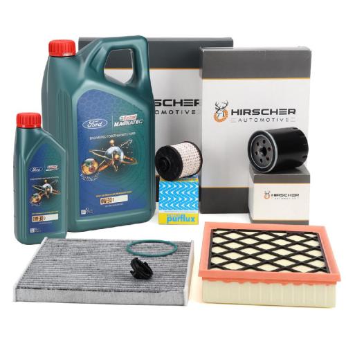 HIRSCHER Filterset 4-tlg + 6L ORIGINAL 0W30 D Motoröl FORD Mondeo 5 Galaxy S-MaxX 2.0 TDCi Bild HIRSCHER Filterset 4-tlg + 6L ORIGINAL 0W30 D Motoröl FORD Mondeo 5 Galaxy S-MaxX 2.0 TDCi