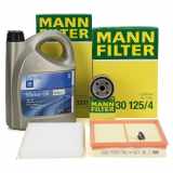 MANN Filterset + 5L ORIGINAL 5W30 dexos1 Gen2 Motor OPEL Corsa C Tigra B 1.4 1.8 ab Motor