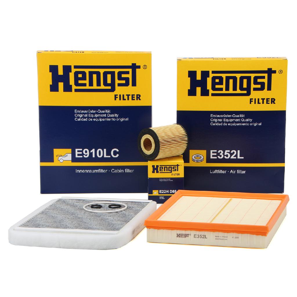 HENGST FILTER Luftfilter E352L + Ölfilter E22H D88 + Filter, Innenraumluft E910LC