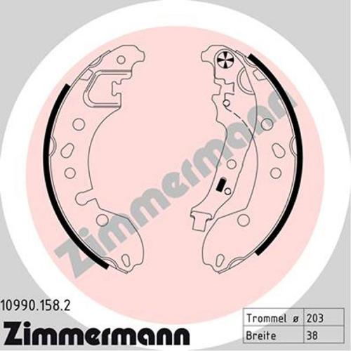 ZIMMERMANN Bremstrommel 470.1856.00 + Bremsbackensatz 10990.158.2 Bild ZIMMERMANN Bremstrommel 470.1856.00 + Bremsbackensatz 10990.158.2
