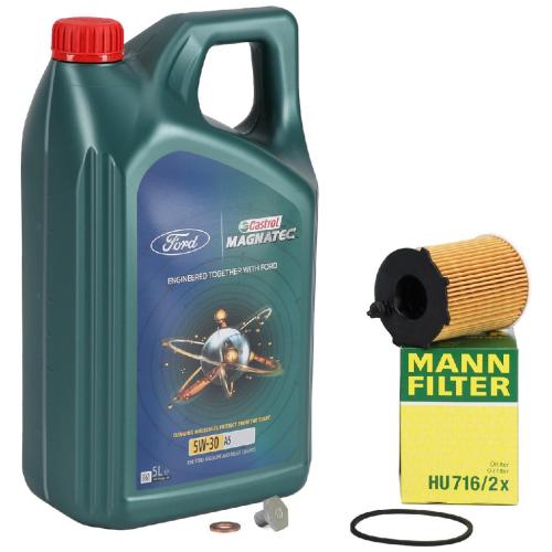 5L CASTROL MAGNATEC A5 5W-30 Motoröl + MANN Ölfilter für FORD 1.4/1.5/1.6 TDCI Bild 5L CASTROL MAGNATEC A5 5W-30 Motoröl + MANN Ölfilter für FORD 1.4/1.5/1.6 TDCI