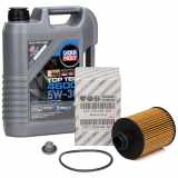 5L LIQUI MOLY Motoröl 5W30 dexos2 + ORIGINAL ALFA ROMEO FIAT LANCIA Ölfilter 71751128