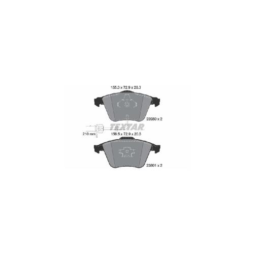 TEXTAR Bremsbelagsatz, Scheibenbremse 2395001 + Bremsscheibe 92132305 Bild TEXTAR Bremsbelagsatz, Scheibenbremse 2395001 + Bremsscheibe 92132305