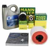 MANN Filterset 4-tlg + 5L ORIGINAL 5W-30 dexos1 Motoröl OPEL Astra K 1.6 CDTi 95-160 PS