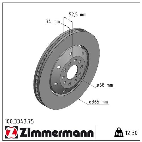 ZIMMERMANN Bremsscheibe 100.3344.75 + Bremsbelagsatz, Scheibenbremse 24888.170.2 + Bremsscheibe 100.3343.75 Bild ZIMMERMANN Bremsscheibe 100.3344.75 + Bremsbelagsatz, Scheibenbremse 24888.170.2 + Bremsscheibe 100.3343.75