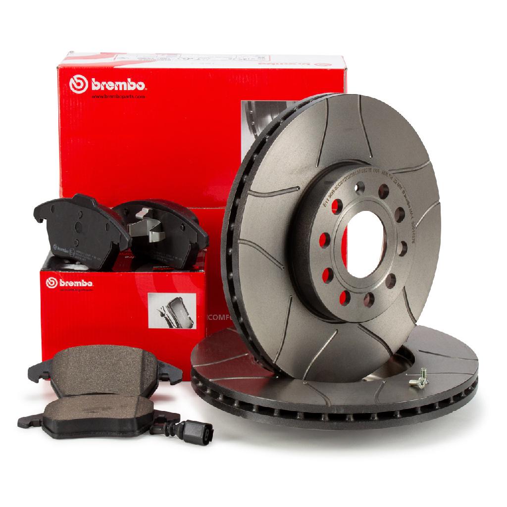 BREMBO Bremsbelagsatz, Scheibenbremse P 85 075 + Bremsscheibe 09.9145.75