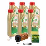 6 Liter CASTROL Edge Motoröl ÖL 5W30 M BMW Longlife-04 + MANN Ölfilter HU6014/1z