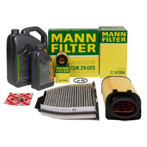 MANN Filterset + 6L ORIGINAL 5W30 Motoröl MERCEDES W204 W212 X204 180-250 M274 Bild MANN Filterset + 6L ORIGINAL 5W30 Motoröl MERCEDES W204 W212 X204 180-250 M274