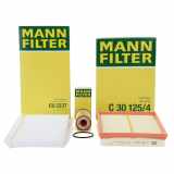 MANN-FILTER Filter, Innenraumluft CU 3337 + Ölfilter HU 612/2 x + Luftfilter C 30 125/4