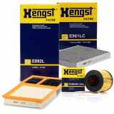 HENGST FILTER Luftfilter E892L + Ölfilter E320H01 D84 + Filter, Innenraumluft E961LC