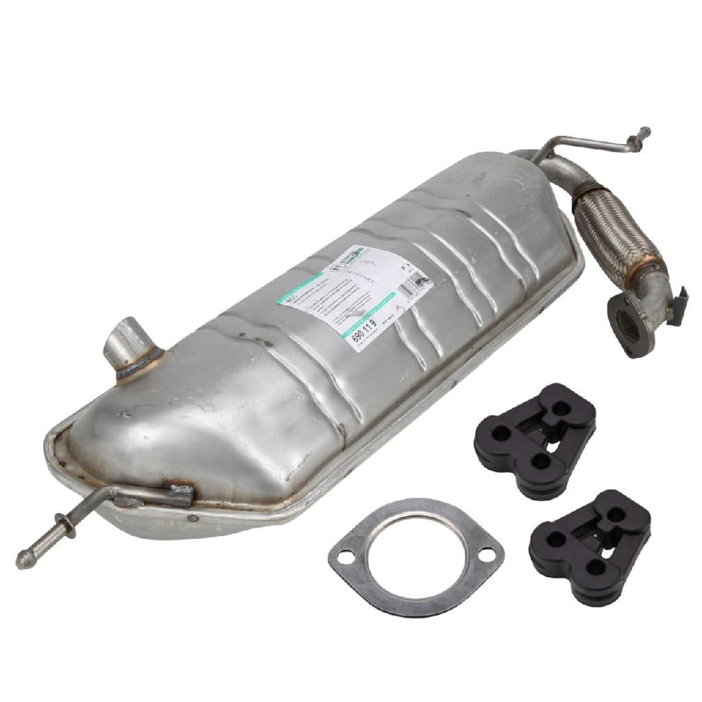 IMASAF Endschalldämpfer 32.56.07 + Dichtung, Abgasrohr 09.44.14 + Halter, Abgasanlage 09.12.77