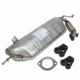 IMASAF Endschalldämpfer 32.56.07 + Dichtung, Abgasrohr 09.44.14 + Halter, Abgasanlage 09.12.77