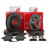 BREMBO Bremsbelagsatz, Scheibenbremse P 85 075 + Bremsscheibe 09.9772.11 + Bremsscheibe 08.A202.11 + Bremsbelagsatz, Scheibenbremse P 85 073